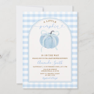 Invitation Une petite citrouille est en route Fête de bébé bl