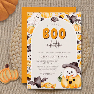 Invitation Une petite citrouille fantôme Halloween Baby Showe