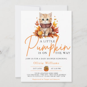 Invitation Une petite citrouille Fête prénatale d'automne Cha