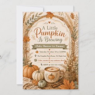 Invitation Une petite citrouille prépare une Baby Shower