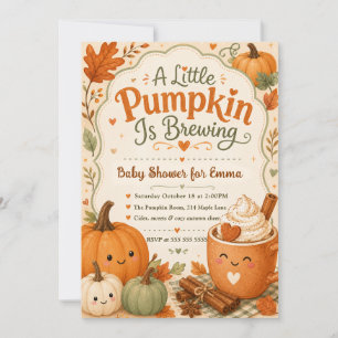 Invitation Une petite citrouille prépare une Baby Shower