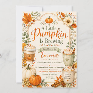 Invitation Une petite citrouille prépare une Baby Shower