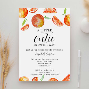 Invitation Une petite coutume sur le chemin Baby shower aquar