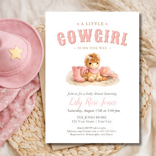 Invitation Une petite cowgirl est un adorable bébé fille Show