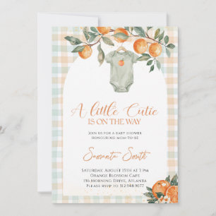 Invitation Une petite Cutie Orange Baby Shower