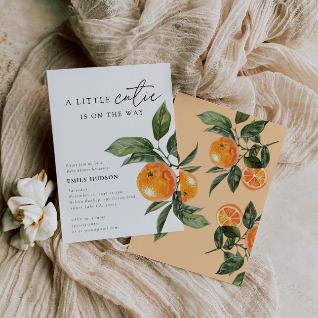 Invitation Une Petite Cutie Se Trouve Sur Le Chemin Du Baby s (Créateur téléchargé)