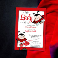 Une petite dame mignonne baby shower de coccinelle