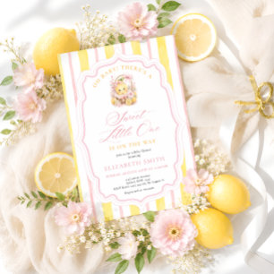Invitation Une petite douce fille Citron Citrus Baby Shower