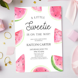 Invitation Une petite douceur Pastèque Rose Verte Baby Shower