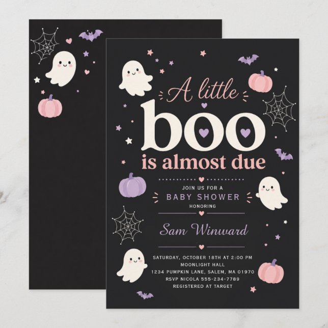 Invitation Une petite fée est due Fête de bébé noire (Devant / Derrière)