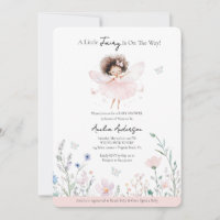 Une petite fée est sur le chemin Invitatio Fleur s