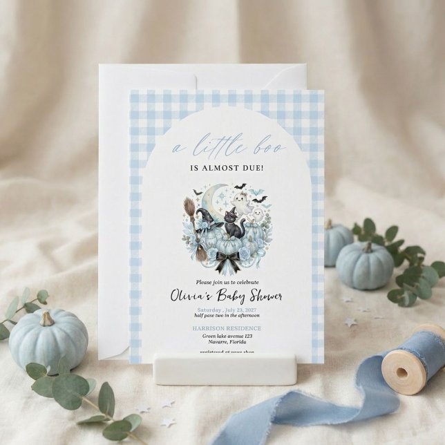 Invitation Une petite fée Halloween bébé Fille Garçon Bleu (Créateur téléchargé)
