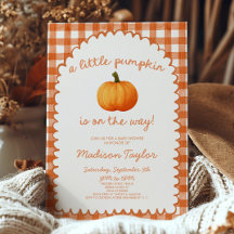 Une petite fête bébé automne orange fantaisiste Ci