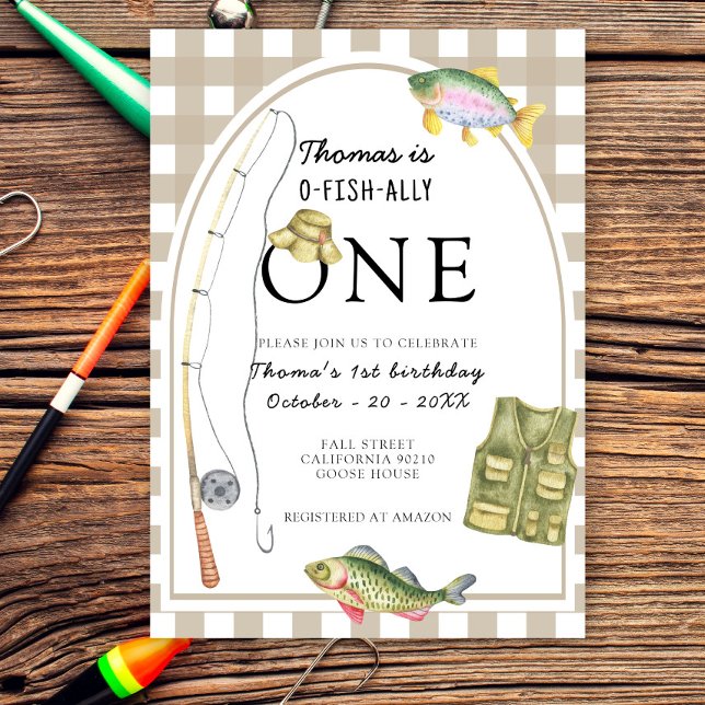 Invitation Une petite fête d'anniversaire de pêcheur (Créateur téléchargé)