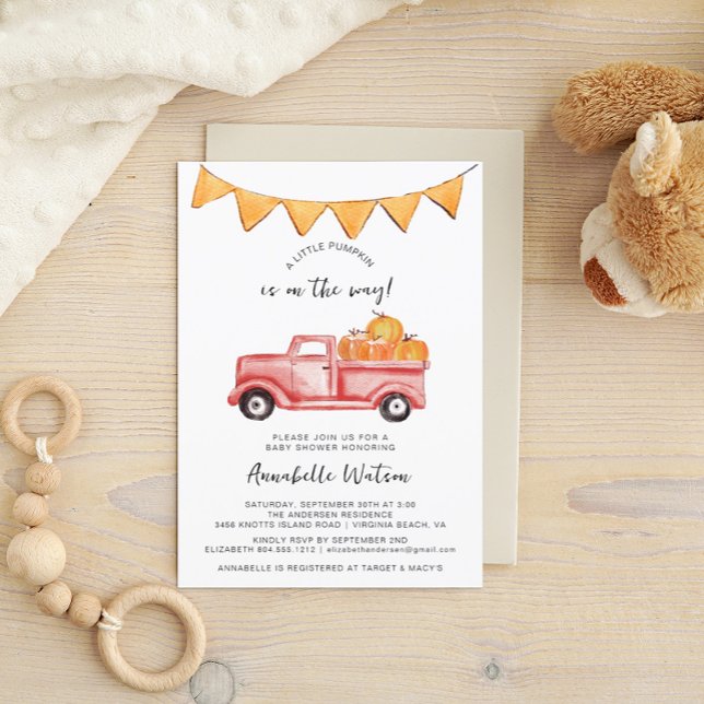 Invitation Une petite fête de bébé automnale rustique pour un (Créateur téléchargé)