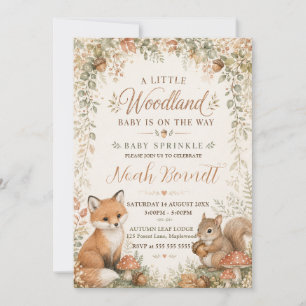 Invitation Une petite fête de bébé en forêt