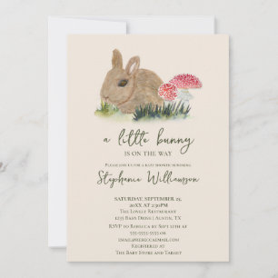 Invitation Une petite fête de bébé Lapin en route   