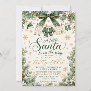 Invitation Une petite fête de bébé pour l'arrivée du Père Noë