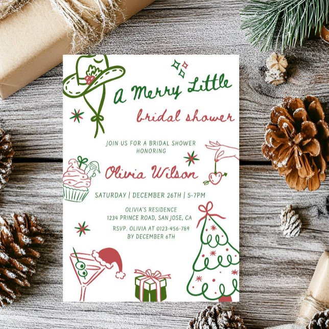Invitation Une petite fête de douche de mariée joyeuse (Créateur téléchargé)