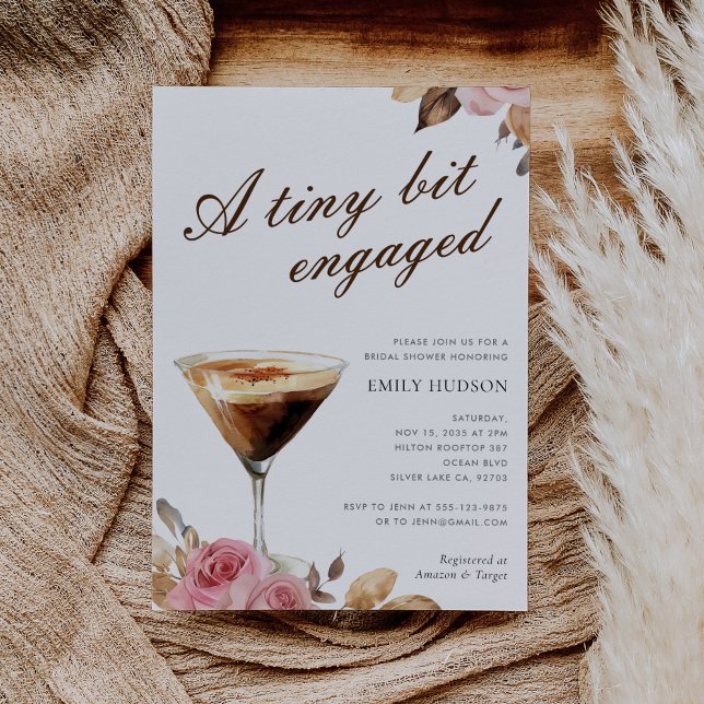 Invitation Une Petite Fête des mariées Espresso Martini (Créateur téléchargé)