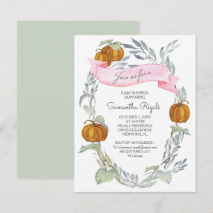 Invitation Une petite fête prénatale sur le thème de l'automn