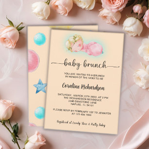 Invitation Une petite fille adorable Baby Brunch