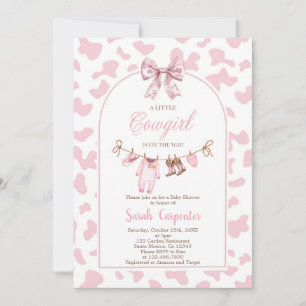 Invitation Une petite fille Baby shower Cowgirl