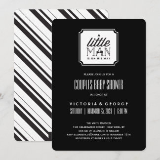 Invitation Une petite fille est en route Couple Baby Shower G