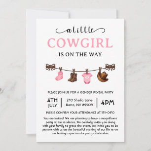 Invitation Une petite fille est sur le chemin du Baby shower