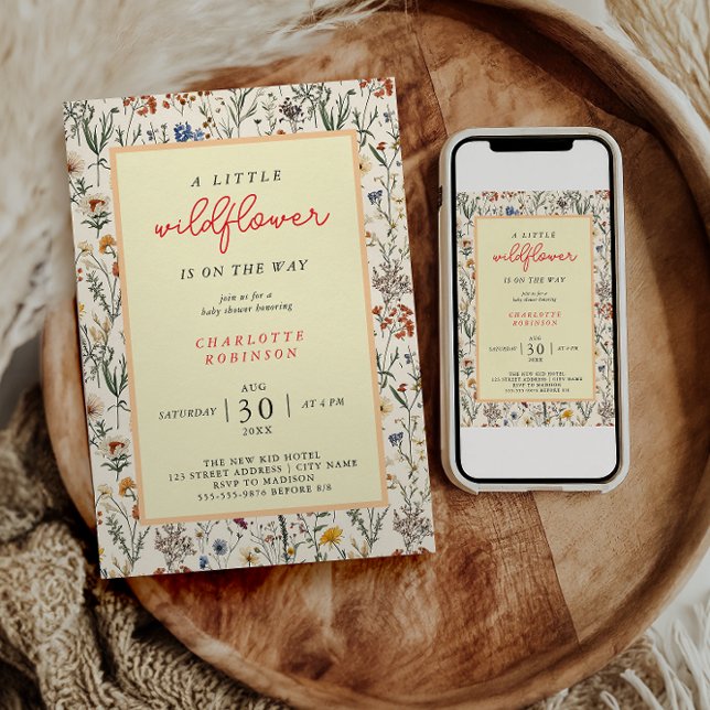 Invitation Une petite fille sauvageonne Baby Shower (Créateur téléchargé)