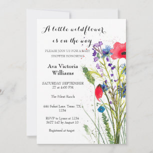 Invitation Une petite fille sauvageonne Baby Shower