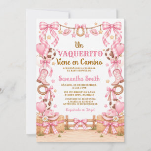 Invitation Une petite fille va arriver Fête prénatale espagno