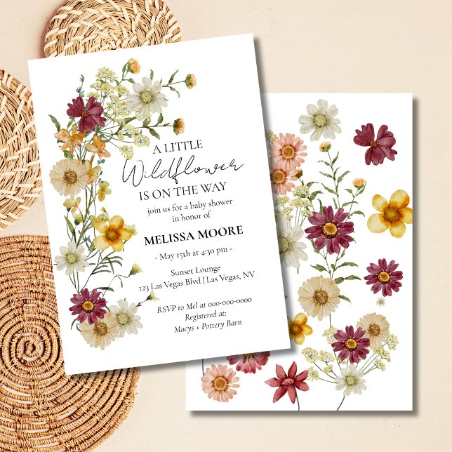 Invitation Une petite fille Wildflower (Créateur téléchargé)