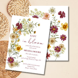 Invitation Une petite fille Wildflower