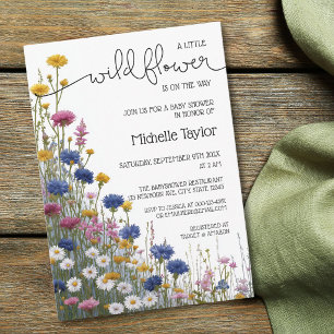 Invitation Une petite fleur sauvage est en route Genre Neutre