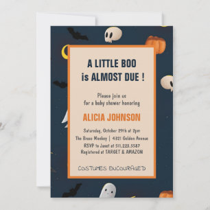 Invitation Une petite frayeur est presque due à une baby show