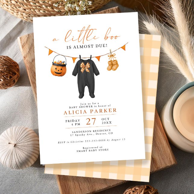 Invitation Une petite Halloween de bébé shower (Créateur téléchargé)