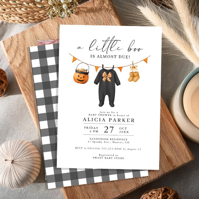 Invitation Une petite Halloween de bébé shower (Créateur téléchargé)