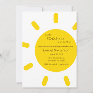 Invitation Une petite lumière du soleil est sur la voie Invit