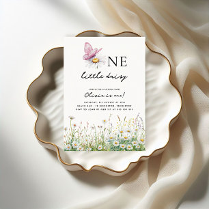 Invitation Une petite marguerite 1er anniversaire