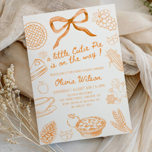 Invitation Une petite mignonne bébé arrive Fête de bébé