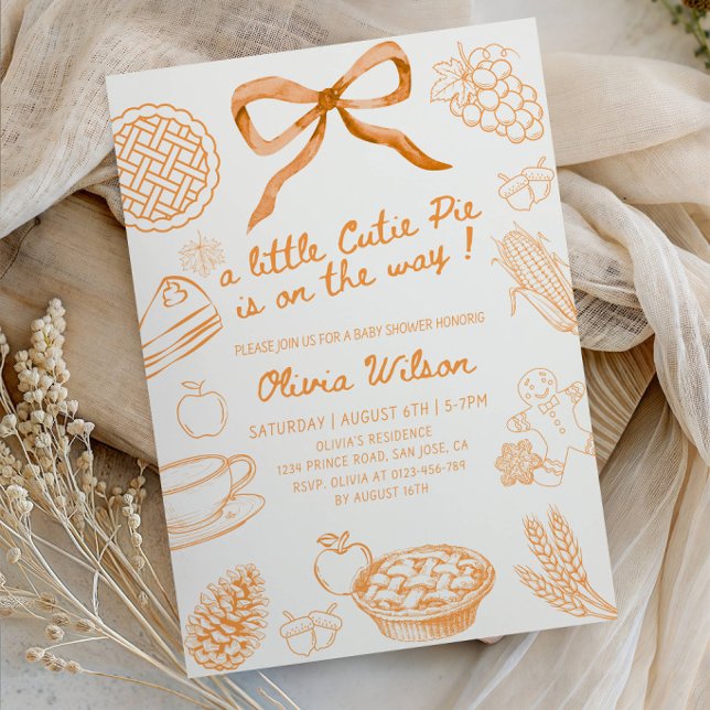 Invitation Une petite mignonne bébé arrive Fête de bébé  (Créateur téléchargé)