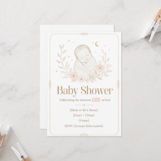 Invitation Une petite mignonne est en route Baby Shower