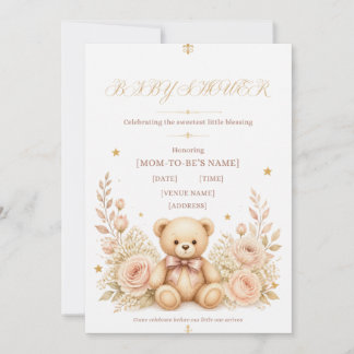 Invitation Une petite mignonne est en route Baby Shower