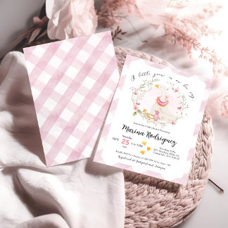 Invitation Une petite oie est en chemin baby shower Invitatio