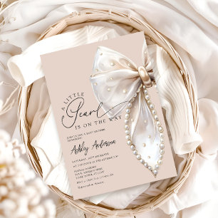Invitation Une Petite Perle Se Trouve Sur Le Chemin Du Baby s