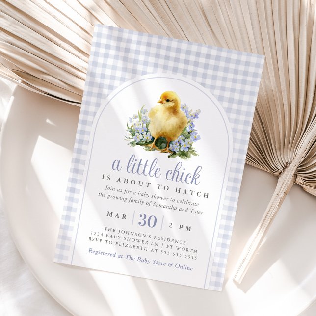 Invitation Une petite poussin Lavande de printemps pour une B (Créateur téléchargé)