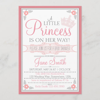 Invitation Une Petite Princesse Est En Chemin