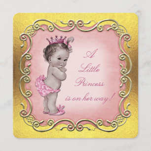 Invitation Une petite princesse est sur son Baby shower de ch