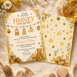 Invitation Une petite ruche est en route Baby Shower